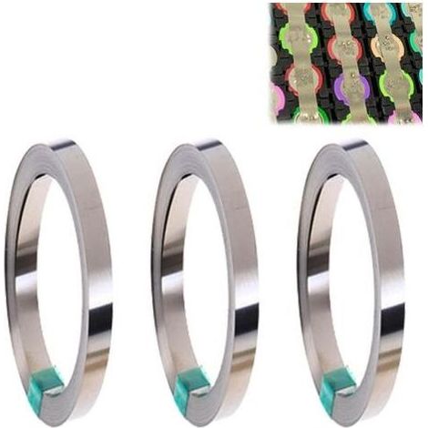 Rouleaux Bande De Nickel: Pur Nickel Bande, 0.2mm10M Soudure par Point Bande Nickel Pur Résistance à la Corrosion Soudeuse par Point Ruban en Nickel pour Les Batteries 18650 Batterie de Soudage (1/4)