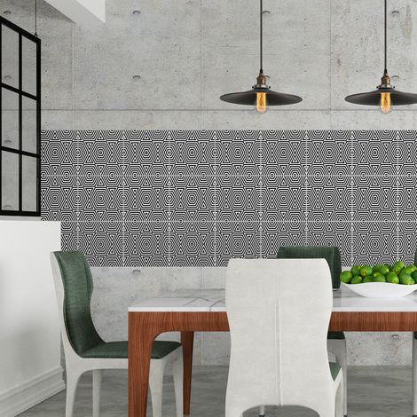 Sticker Mural Carrelage adhésif Cuisine Salle de Bain - 15 STICKERS CARRELAGES SCANDINAVE VIKINGS - 15stickers10x10cm (1/5)