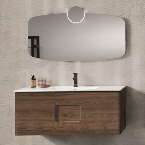 Mobile bagno sospeso 80 cm ARCO con due cassetti Tek (1/5)