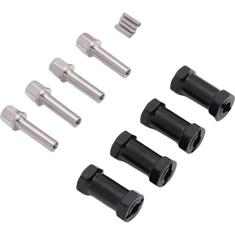 Remplacement de Moyeu Hexagonal RC de 25 Mm pour Chenille RC à échelle SCX10/10 – Rallonges de Moyeu de Roue en Laiton de qualité Supérieure avec Finition Galvanisée – Comprend 4 Moyeux + 4 (1/5)