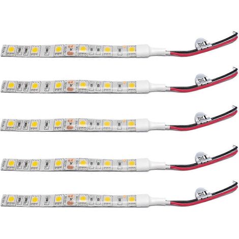 5Pcs 10Cm Waterproof Blue 5050 Led Strip Lights Dc 12V Boat Car-- (1/5)
