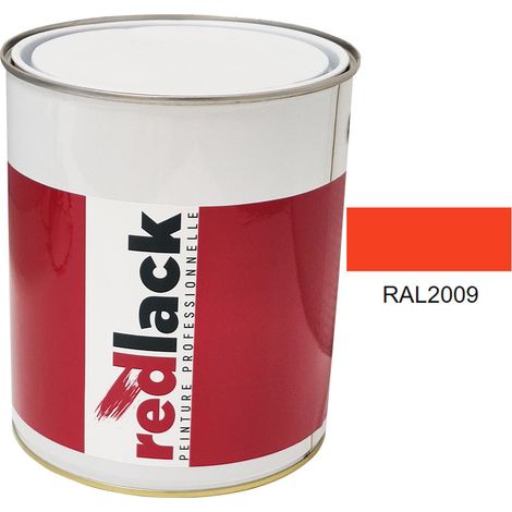 Bidon 3L Peinture – RAL 2009 – Orangé signalisation – Brillant – multisupport – Redlack