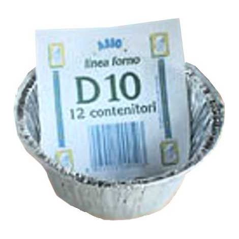 Contenedor de aluminio para flan h 4 pz.12 D10