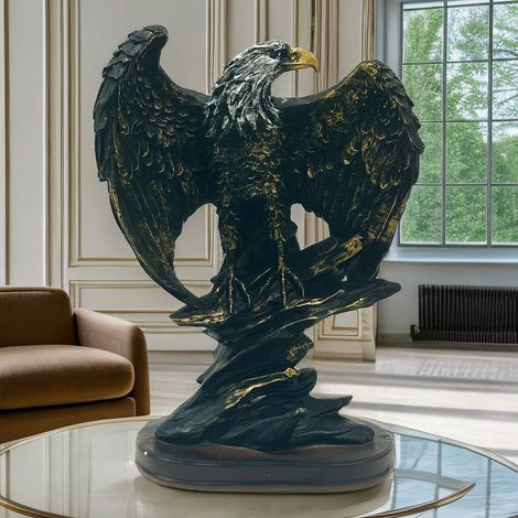 Eagle Statue Resin Ornament - Home & Office Decor Symbolising Wealth, Freedom, and Power  Unique Birthday or Valentine Gift