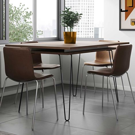 Table extensible Jiro 134/174 - noyer (1/5)