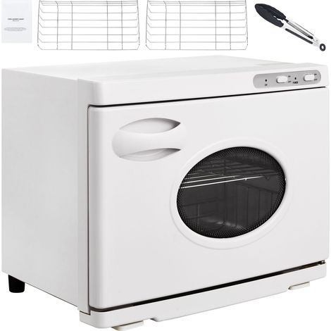 Sèche-serviettes chaud 23L avec hublot, 2 grilles inox, capacité 50-60 serviettes, chauffe rapide 2-en-1 pour spa, massage, salon. (1/5)
