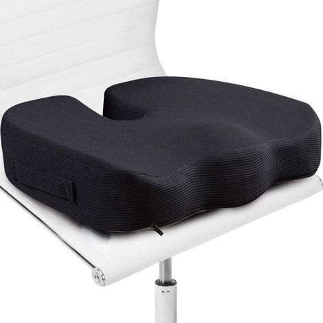 Kaelt - – Coussin de siège ergonomique pour chaise de bureau – Mousse à mémoire de forme – Soulagement coccyx et sciatique – Housse amovible respirante (1/5)