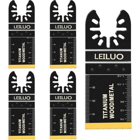 5tlg Titan Sägeblätter Set für Oszillationswerkzeuge Holz Metall Kunststoff (1/5)