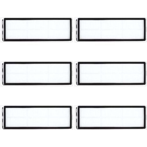 Lot de 6 Filtres HEPA de Rechange pour Aspirateur Robot, Compatible avec Xiaomi et Dreame L10s S10 S20 D10 D20, Accessoires