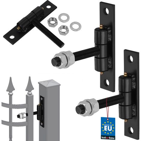 Charnière à visser KOTARBAU® avec graisseurs pour portails, portes, guichets, diamètre 20 mm, M20, lot de 2