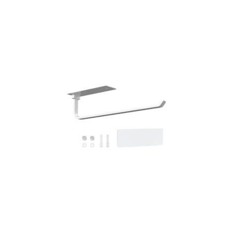 Porta rotolo da cucina senza foratura - Bianco - Comodo autoadesivo - Da installare sotto il pensile per riporre e organizzare la cucina - Crezuo