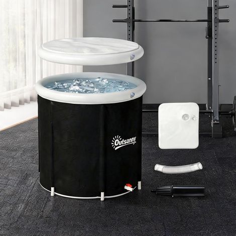 Baignoire Ă glace gonflable en polyester 280 L avec couvercle et (1/5)