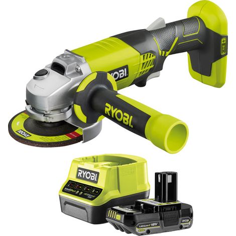 RYOBI 18V GRINDER KIT C/W 2AMP BATTERY & CHARGER