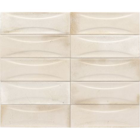 Carrelage mural faïence effet rustique THANGLONG Arco 20x6.5cm White - Brillant - boîte de 0.50 m2 Arco 20x6.5 cm White - Brillant / Poli - boîte de