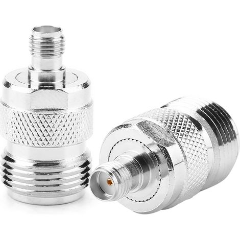 Adaptateur coaxial RF (2 pièces) de type N femelle vers SMA femelle, convertisseur de test