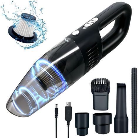 Aspirateur Main sans Fil USB Rechargeable, 7000PA Aspirateur Voiture Léger, Mini Aspirateur a Main sans Fil Portable avec Filtre pour la Maison、Car (1/5)