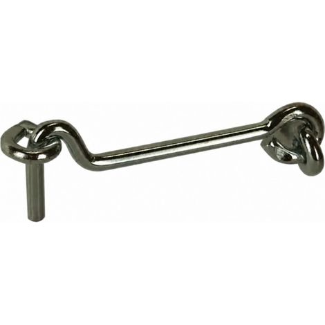 Crochet contrevent pour fermeture de porte et volet – Acier zingué – Dimensions L60xD3.5mm – Pour fixation durable et sécurisée – Cime