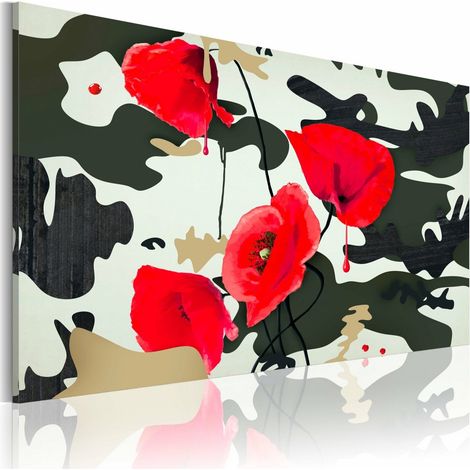 Tableau peinture de guerre - 120 x 80 cm (1/4)