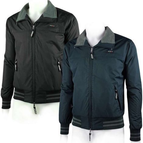Bomber equitazione unisex modello Europa in tessuto resistente foderato ed impermeabile: L, Blu (1/3)