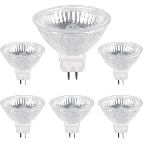 KLVGTIFS PU - Ampoule Halogene GU5.3 20W 12V, 400lm Blanc Chaud 2700K Dimmable, Ampoule Spot Halogène MR16, pack de 6 (1/5)