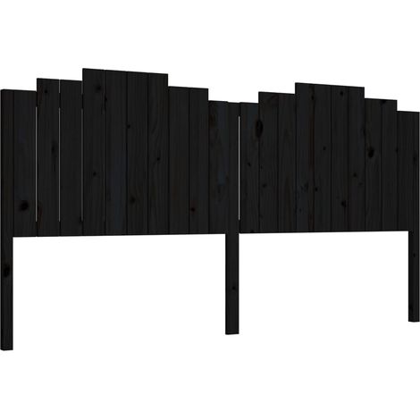 Maison Exclusive - Cabecero de cama madera maciza de pino negro 2