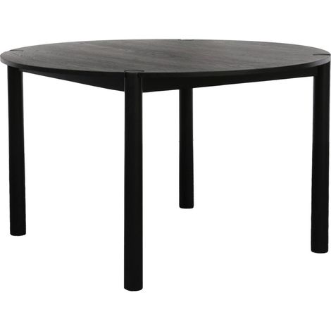 sweeek - Runder Esstisch Ø120cm aus Heveaholz für 4 Personen