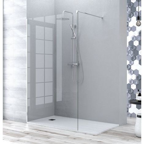 BATHME SANDRA Mampara Ducha Fijo Cromo Brillo Transparente - Medida: 70 cm - ref: MA01070000