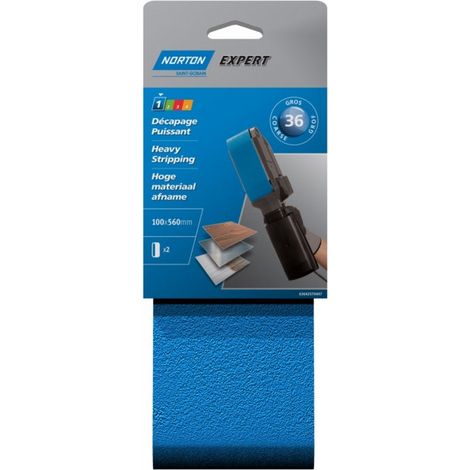 Bandes 100x560mm (x2) NORTON - Grain: 120 (1/5)