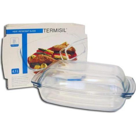 baja termisil cacerola rectang.cristal+tapa horno-micr.4,1 l