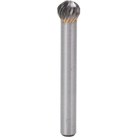 Lime rotative en carbure à une seule taille, tête sphérique de 8 mm, tige de 57 mm, pour le contournage, l'ébavurage, le fraisage et le meulage. (1/5)