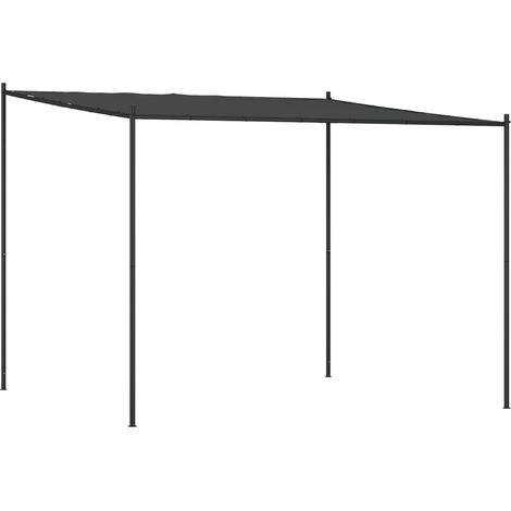 Cenador acero y tela gris antracita 3x3 m 180 g/m² vidaXL (1/5)