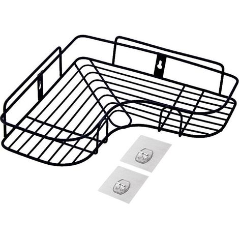 royaluxe - Multifonctionnel Fil Étagère D'angle Triangle Support Rack Supports De Cuisine Tenture Murale Salle De Bains Racks De Stockage  triangle + 2 autocollants simples (1/5)