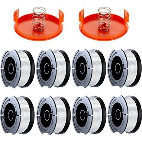 12 Pack Bobine Fil Coupe Bordure Black Et Decker Coupe Bordures, 0.2cm Bobine De Fil Debroussailleuse(8 Fil Coupe Bordure,2 Couvercle,2 Ressort).. (1/4)