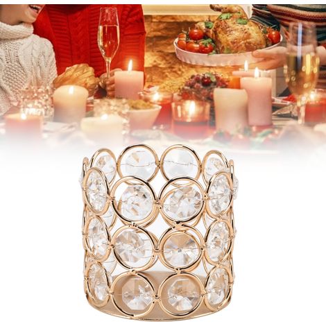 Bougeoir cylindrique, porte-bougies pour mariage/Noël, porte-stylo de bar, vase, composition florale, décoration pour dîner aux chandelles, porte-stylo droit en cristal, tube de rangement pour pinceau (1/5)