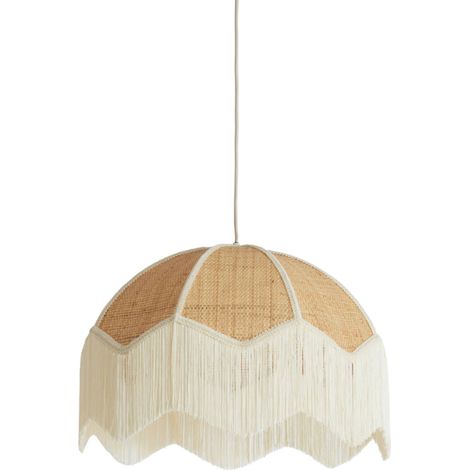 Light & Living - hängeleuchte - Malacia - beige - raffia textil -