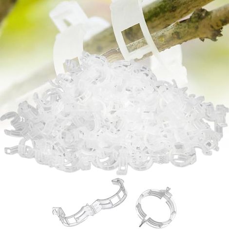 Filiyano-300 clips de fixation en plastique pour plantes, supports sécurisés pour attacher les plantes de jardin, clips pour légumes, tiges de tomates (1/5)