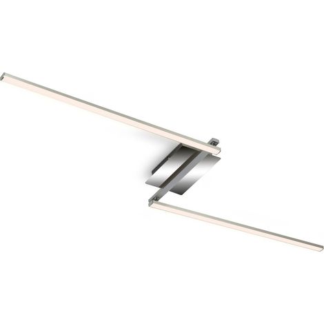 LED Deckenleuchte 2-flammig schwenkbar alu-chrom 3000K 12W Metall Briloner