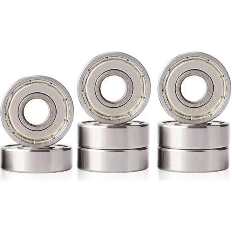 royaluxe -608 ZZ Roulements à Billes roller Roulements Longboard Roulements à roulettes, Convient pour ABEC, Utilisé pour les patins, les planches à roulettes, les scooters 8 Pièces(8 mm x 22 mm x 7 m (1/5)