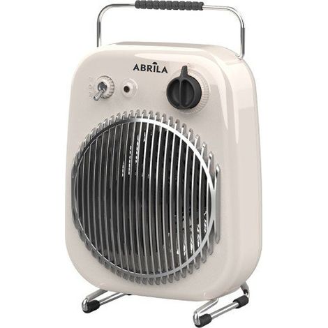 Termoventilatore Elettrico Martinica Bianco/Nero 2000W 2 Potenze 2 Funzioni Termostato Antiribaltamento (35,4x21,8x15,5cm)