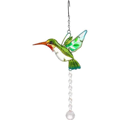 Acchiappasole a forma di colibrì – cristallo da appendere – ornamento per finestra – giardino interno/esterno – matrimonio