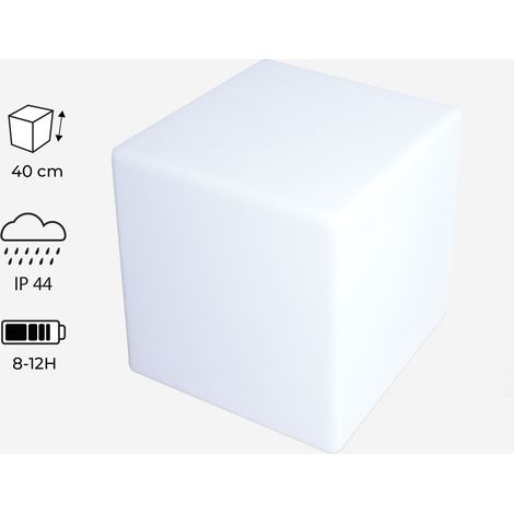 Lampada a cubo LED colore bianco con batteria ricaricabile (1/5)