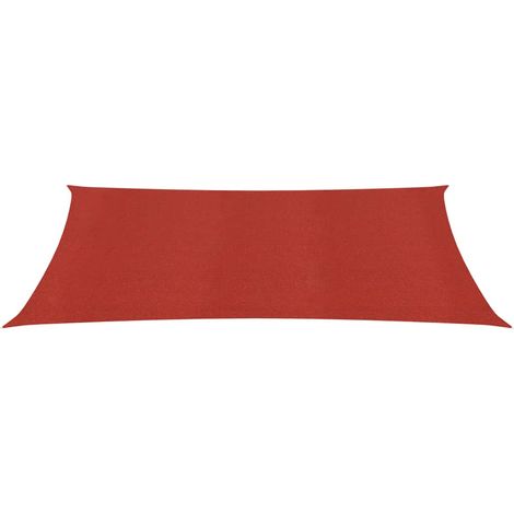 Voile d'ombrage, Protection Solaire, pour Jardin Terrasse Extérieur, 160 g/m² Rouge 4x6 m PEHD OIB1876E (1/5)