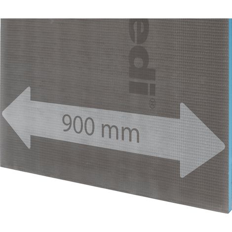 Wedi – Panneau d'isolation 2500x900x12,5mm – Étanchéité et isolation thermique – Noyau en polystyrène extrudé – Support pour carrelage et crépis