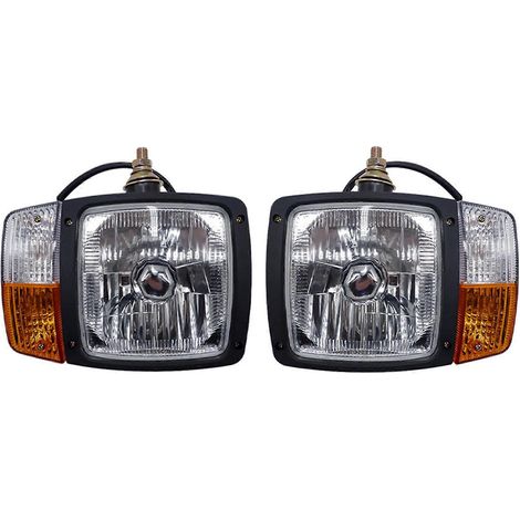 Lot de 2 feux de travail clignotants LED universels, pour tracteur, remorque, excavatrice, camion, gauche et droite (1/5)