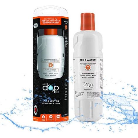 Everydrop by Whirlpool Ice and Water Filtre pour réfrigérateur 2, EDR2RXD1, emballage unique