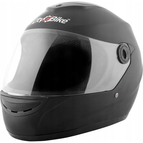 Integralhelm für Motorrad und Roller, Größe M, Mattschwarz