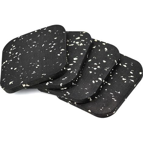 4 Pieces Anti-Slip Rubber Pads 100 x 100 x 10mm Rubber Pads Anti-Slip Furniture Pads for Furniture, Bed, Washing Machine and Dryer