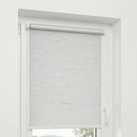 Estika - Store enrouleur occultant sans perçage - 50x150 cm - Lin - Isolation thermique et protection solaire pour fentres intérieures - Fixation Klemmfix (1/5)