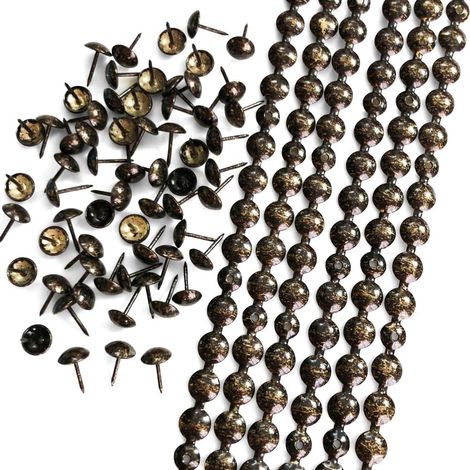 10 mètres D11mm Clous de tapissier couleur antique pour tête de clou de canapé, clous pour canapé et banquette, clous séparés adaptés, accessoires de meubles DIY (P: 11mm antique) (1/5)