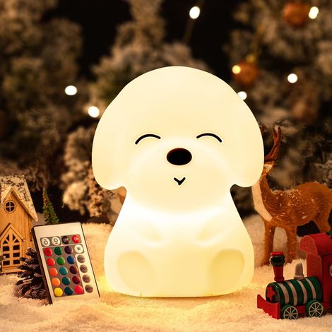Veilleuse avec télécommande pour enfant en silicone changeant de couleur pour bébé et tout petit lampe